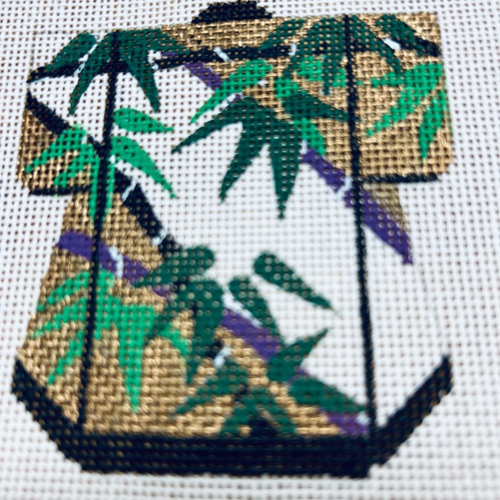 Lee Designs Bamboo Kimono, Unworked Painted Needlepoint Canvas for Craft, Japan